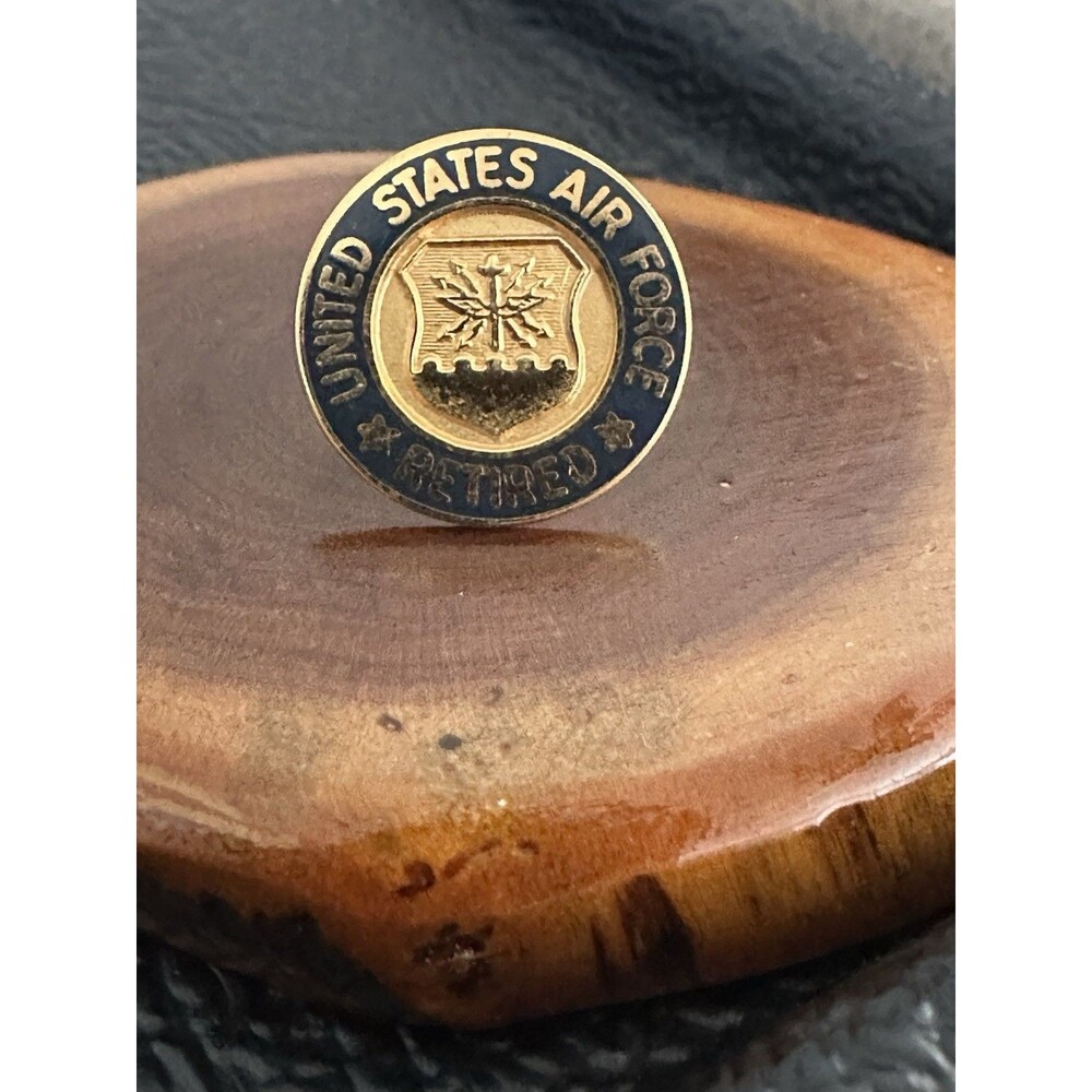Vintage United States Air Force Retired Lapel Pin USAF Military Veteran NS Meyer